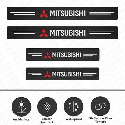 4x Car Door Plate Sill Scuff Anti Scratch Decal Sticker Protector For Mitsubishi • $8.59