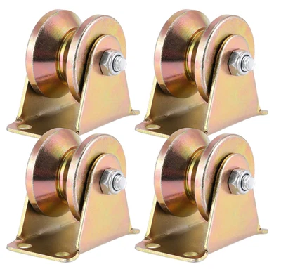 $30.99 • Buy ZEONHAK 4Pcs 2  V Groove Wheel, 1045 Steel Electroplated Anti Sliding Corrosion