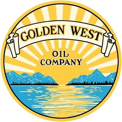 Golden West Oil Company NEW Metal Sign: 14  Dia. Steel Round Style • $54.88