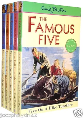 NEW SET Of 5 X FAMOUS FIVE Books 6 -10 Enid Blyton 6 7 8 9 10  (NEXT ADVENTURES) • £16.95