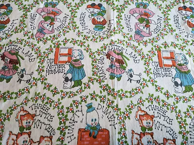 Vintage Nursery Rhyme Baby Blanket 34 X 28 • $19.99