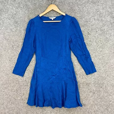 Paris Atelier & Other Stories Womens Dress Size US 4 Blue Long Sleeve Zip 10206 • $15.16