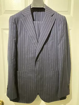 Suitsupply JORT Collection BESTSELLER Navy Pinstripe Traveler Suit $999 • $599