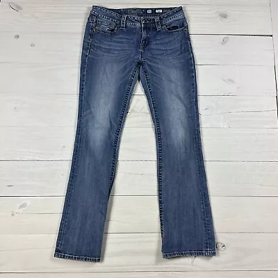 Miss Me Jeans Mid Rise Bootcut Women's Size 28 Embroidered Medium Wash 30x32 • $29.99