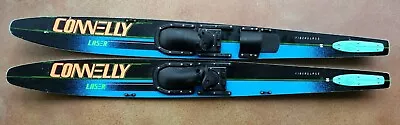 $149.95 • Buy Connelly Laser Fiberglass 64  Water Skis Combo Pair USA Made
