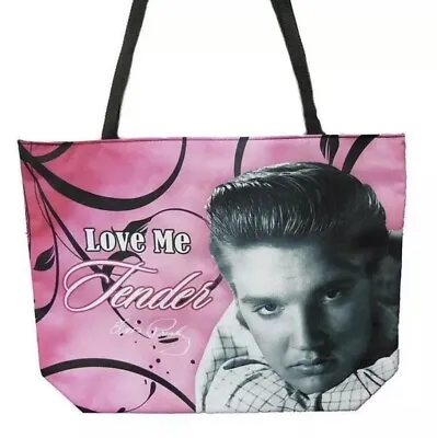 Elvis Presley Tote Bag 17.8  X 14  Zippered Top *NEW* • $18.63