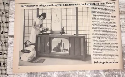 1963 Magnavox Vintage Print Ad Television Console Stereo Turntable Mother Child • $5.17