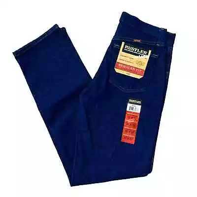 Rustler Men's Vintage Deadstock NWT Dark Wash Straight Leg Cotton Jeans 30x32 • $19.95