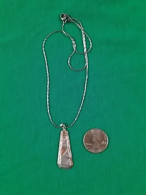 Hand Forged Copper Nickel Mokume Gane Pendant On Chain • $50