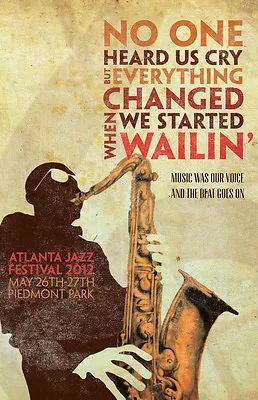 £12.50 • Buy 0521 Vintage Music Poster Art - Atlanta Jazz Festival