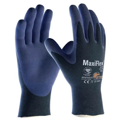 6 PAIRS ATG MaxiFlex Elite Gloves Nitrile Foam Work Glove Breathable & Washable • £28.99