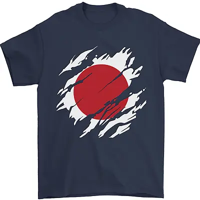 Torn Japan Flag Japanese Day Football Mens T-Shirt 100% Cotton • £9.48