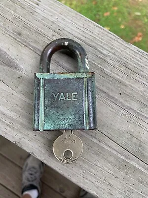 Vintage Yale USN Brass Pad Lock With Key • $29.99