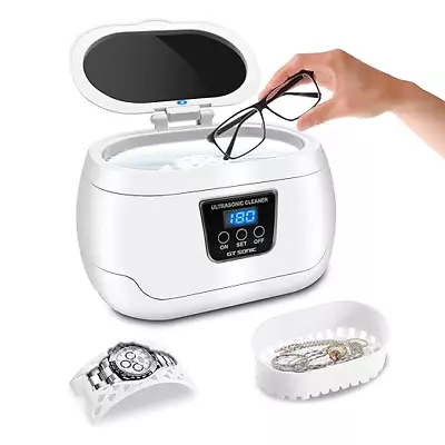 Ultrasonic Cleaner Portable Ultrasound Jewelry Watch Glasses Cleaning Machine US • $38.99