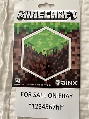 NEW JINX Minecraft Logo Sticker Decal 2 Pc Set 1 Sheet Official Licensed MOJANG • $3.99