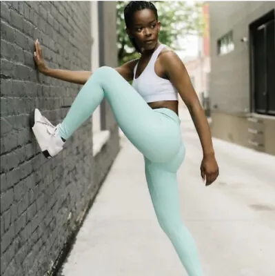 Zyia Active Light N Tight Turquoise Aqua Green Metallic Leggings 16-18 16 18 • $24.99