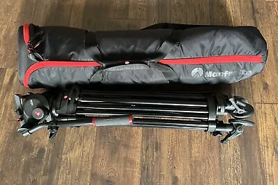$499.99 • Buy Manfrotto 504HD Fluid Head With 546B Tripod Kit Plus Spreader And Bag Mint Cond!