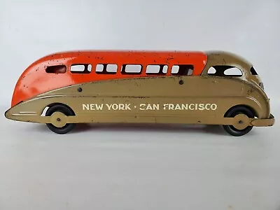 1941 Viktor Schreckengost New York To San Francisco Deco Bus (not Buddy L) • $3250