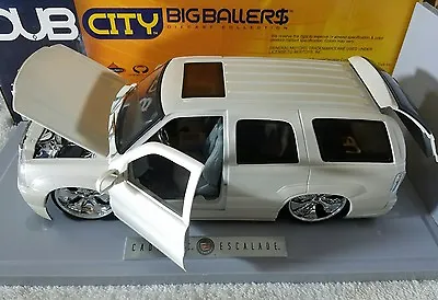 New DUB City Big Ballers Cadillac Escalade Pearl White 1:18 Scale  • $100