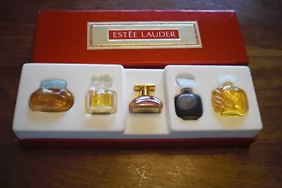 Vintage Estee Lauder Small Wonders Miniature Perfume Fragrance Set 5 Bottles • $29.99