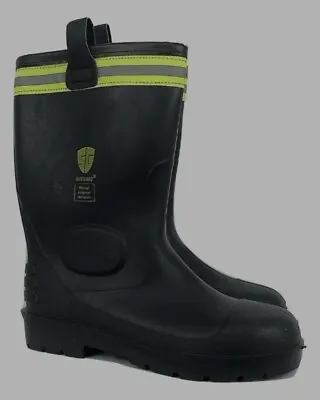 Safeguard Men's Rain Boots Reflective Hi Vis Thermo Lined Insulated Rubber Boots • $41.99