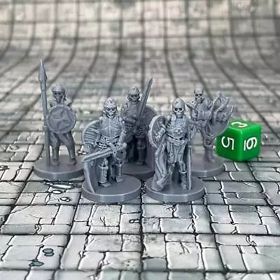 Skeleton Warriors (Set Of 5) Dungeons And Dragons Miniatures DnD D&D Mini 32mm  • $6.19