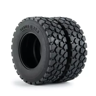 4Pack 1/14 RC Car Rubber Wheel Tires Tyres For Tamiya Tractor Trailer Upgrade • £20.39