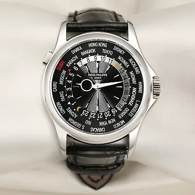 Unworn Patek Philippe World Time 5130P-014 | Dubai Edition | Platinum • $136961