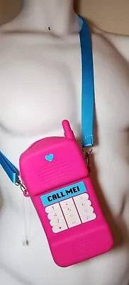 Silicone Jelly Cell Phone Purse Holder Wallet - Blondie Call Me - Barbie Pink • $19.99