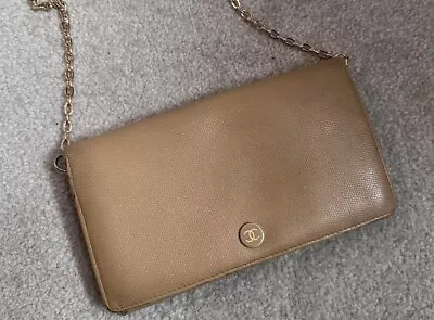 Chanel Beige Wallet With Gold Chain Attached - Great Condition • £199.99