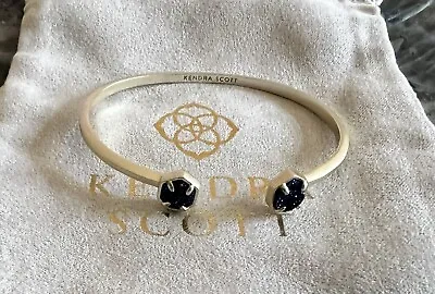 Kendra Scott Blue Drusy Teddy Pinch Bracelet Gold • £30