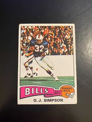 1975 Topps Football #500 O.j. Simpson!! (wrinkle) $1 Shipping!! • $5.40