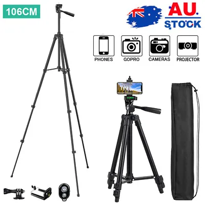 Professional Camera Tripod Stand Mount Phone Holder For IPhone DSLR Travel AU • $15.99