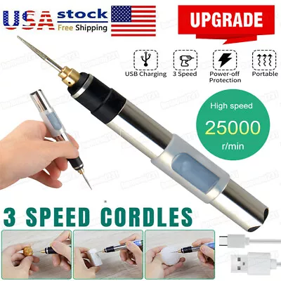 US Cordless Electric Mini Drill Grinder Engraving Pen Variable Speed Rotary Tool • $16.33