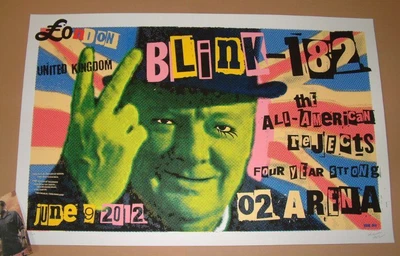 $199.99 • Buy Blink 182 Frank Kozik London England Poster Print Signed Numbered Art 2012