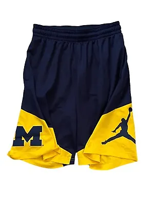 Nike Air Jordan Mens Large Jumpman University Of Michigan Basketball Shorts • $49.99