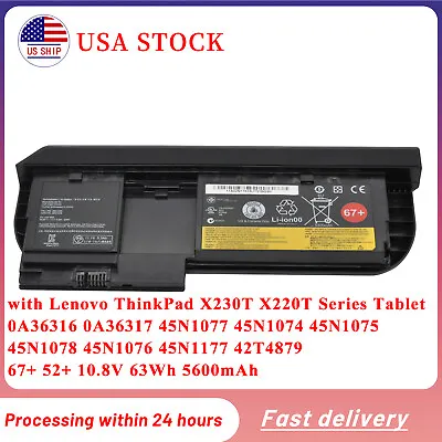 Genuine X230T 67+ Battery For Lenovo ThinkPad X220 Tablet X220T X230 Tablet 63Wh • $59.99