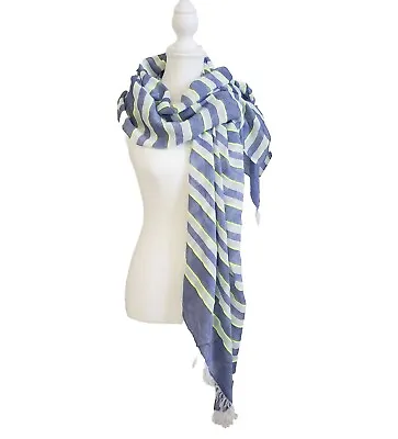 NEW J CREW Scarf Summerweight Striped Multicolor Wrap Oversized 27 X72  NWT • $24