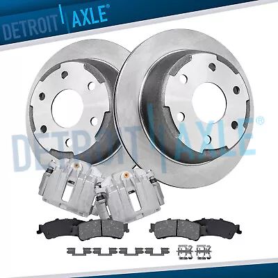 Rear Disc Rotors + Brake Calipers & Ceramic Brake Pads For Sierra Silverado 1500 • $175.25