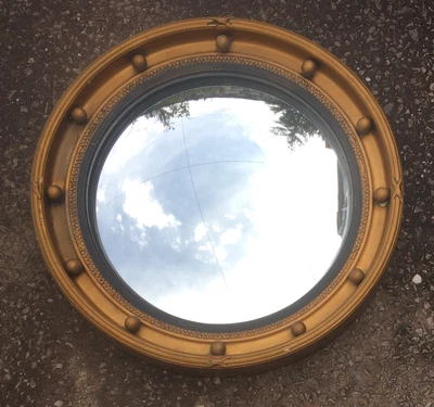 £50 • Buy Antique Victorian Gilt-wood Convex Mirror