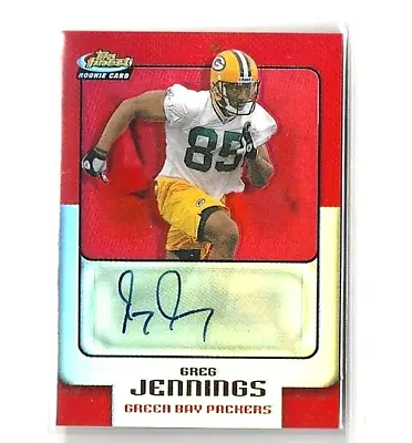 2006 Topps Finest Greg Jennings ROOKIE Autograph Card 289/399 • $14.99