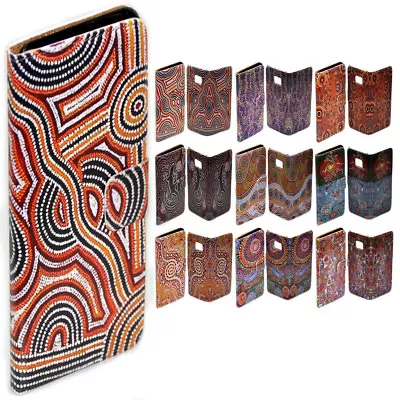 $13.98 • Buy For Sony Xperia Series Aboriginal Art Theme Print Wallet Mobile Phone Case Cover