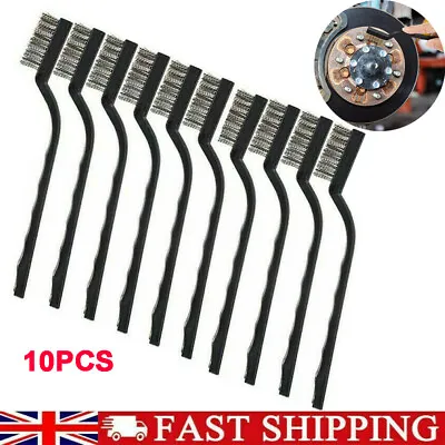 £4.89 • Buy 10x Small Wire Brush Set Stainless Steel Wire Brush DIY Paint Rust-Remover Tool