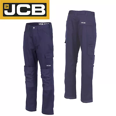 JCB Workwear Essential Multi Pocket Cargo Trousers Navy D+AQ Regular Leg  • $25.14