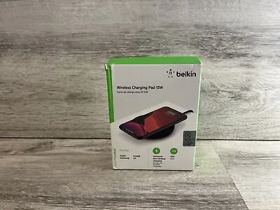 Belkin - Boost Charge Wireless Charging Pad 15W Black Open Box NEW • $10.99