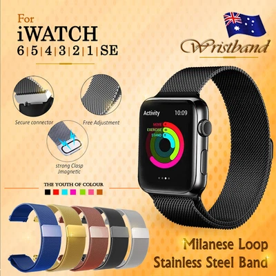 $9.95 • Buy Milanese Loop Strap For Apple Watch All Series IWatch Stainless Steel Wrist Band