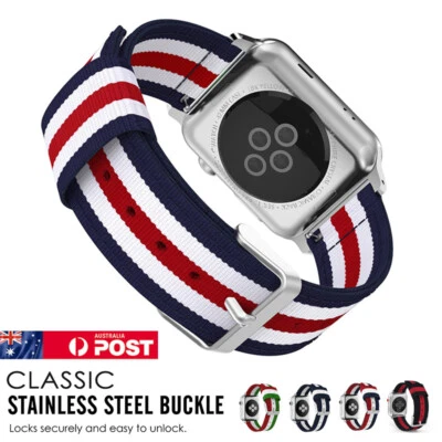 $10.99 • Buy For Apple Watch Band Series 7/6/5/4 Woven Nylon 38/40/42/44/41/45mm IWatch Strap