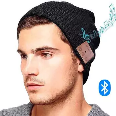 Wireless Bluetooth Smart Beanie Hat 5.0 Warm Music Headphones Speaker With Mic • £9.99