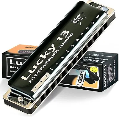 EASTTOP Lucky 13 Bass Blues Harmonica - PowerBender Tunning-TWO HARPS IN ONE! AU • $76.49