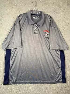 University Of Arizona Polo Shirt Mens 2XL Gray Performance Short Sleeve U Of A • $19